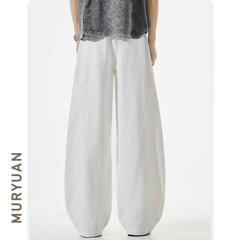 White Knife-Edge Jeans for Men and Women