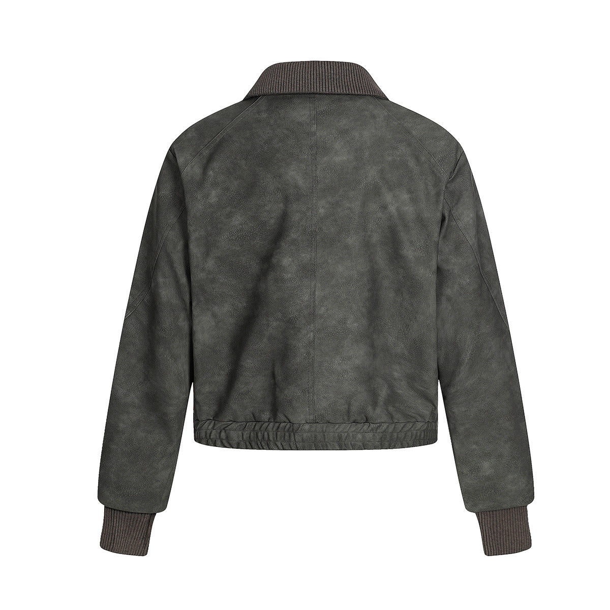 Retro structure niche PU leather jacket motorcycle jacket short jacket
