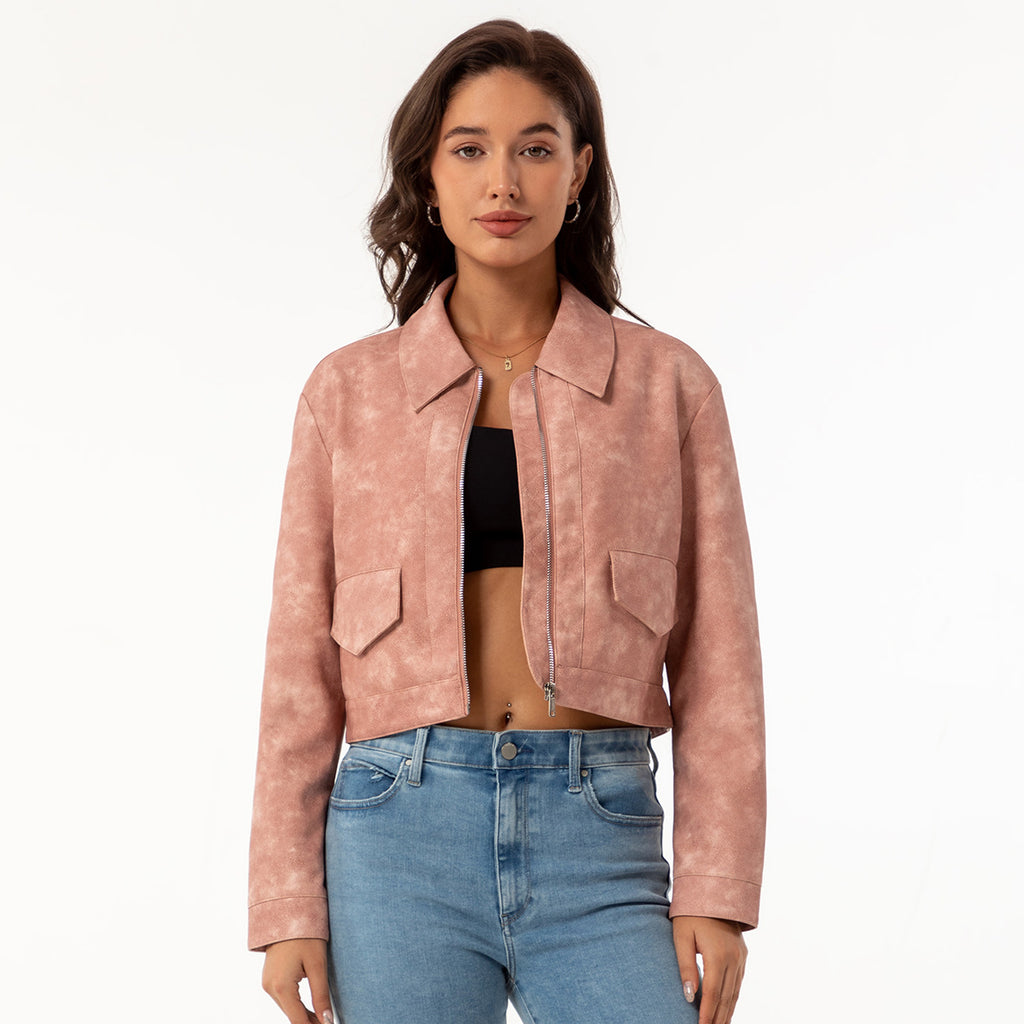 Long sleeved lapel jacket