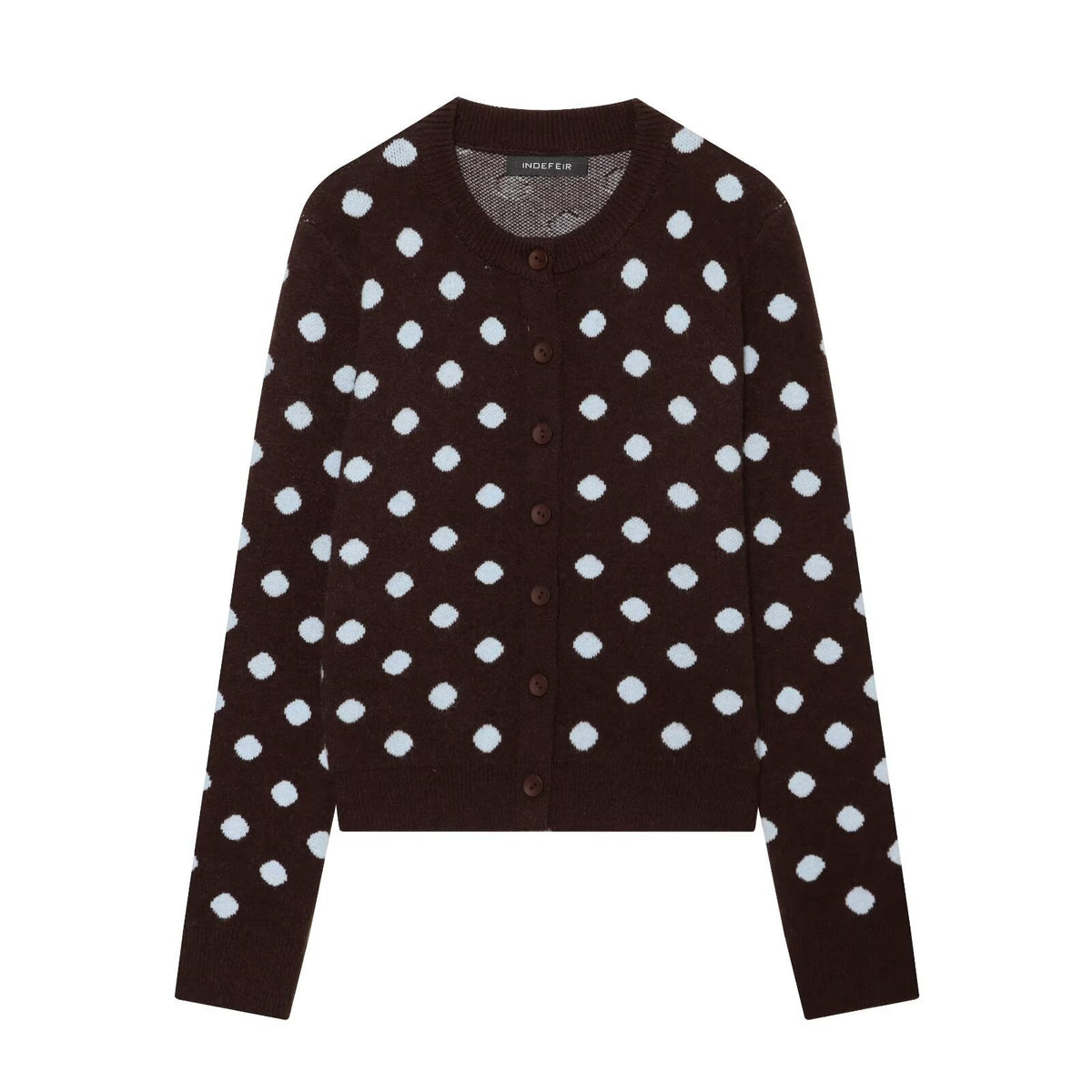 Polka dot round neck sweater