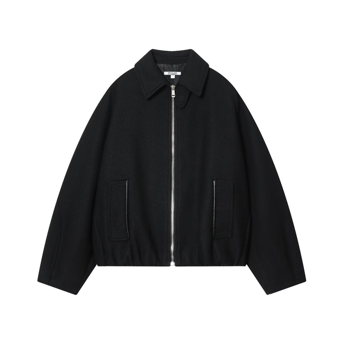 Collar long sleeved zipper pilot jacket