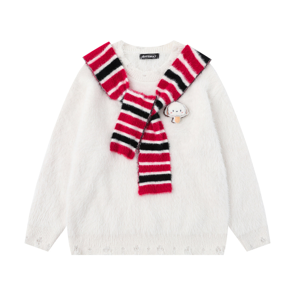 Detachable shawl sweater