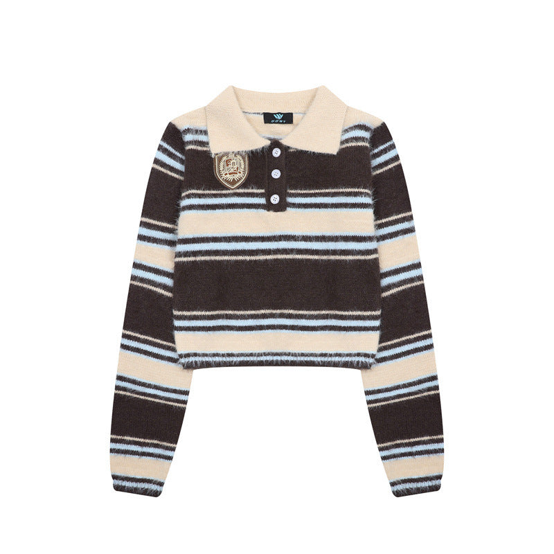 Contrasting striped sweater