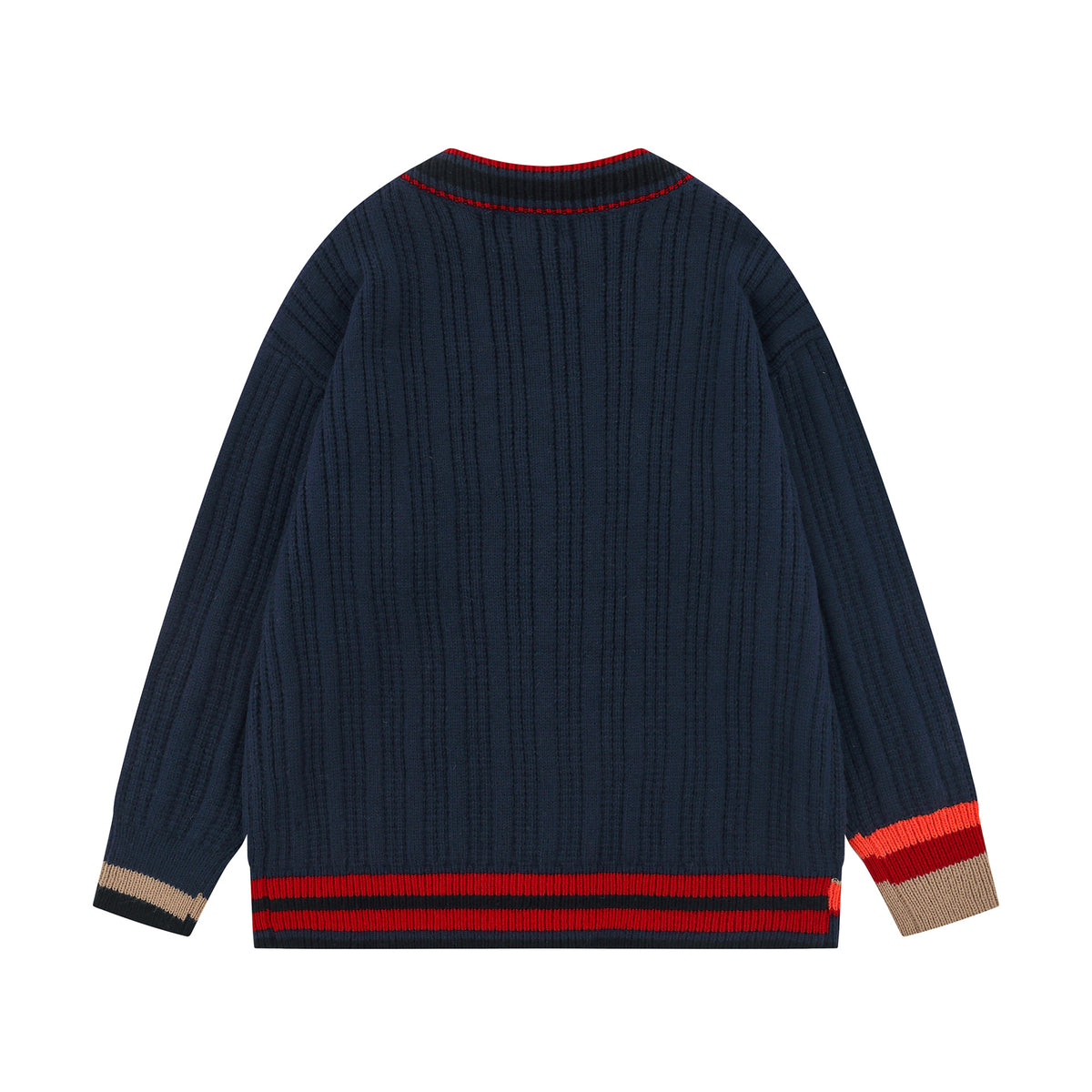 Minimally contrasting cardigan jacket
