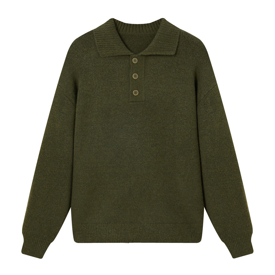 Collar loose long sleeved sweater