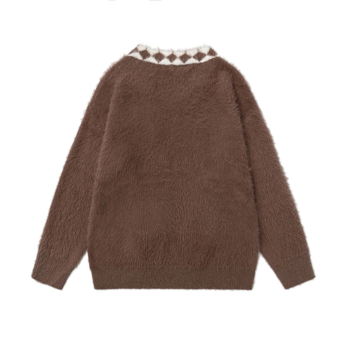 Collar lace tie sweater