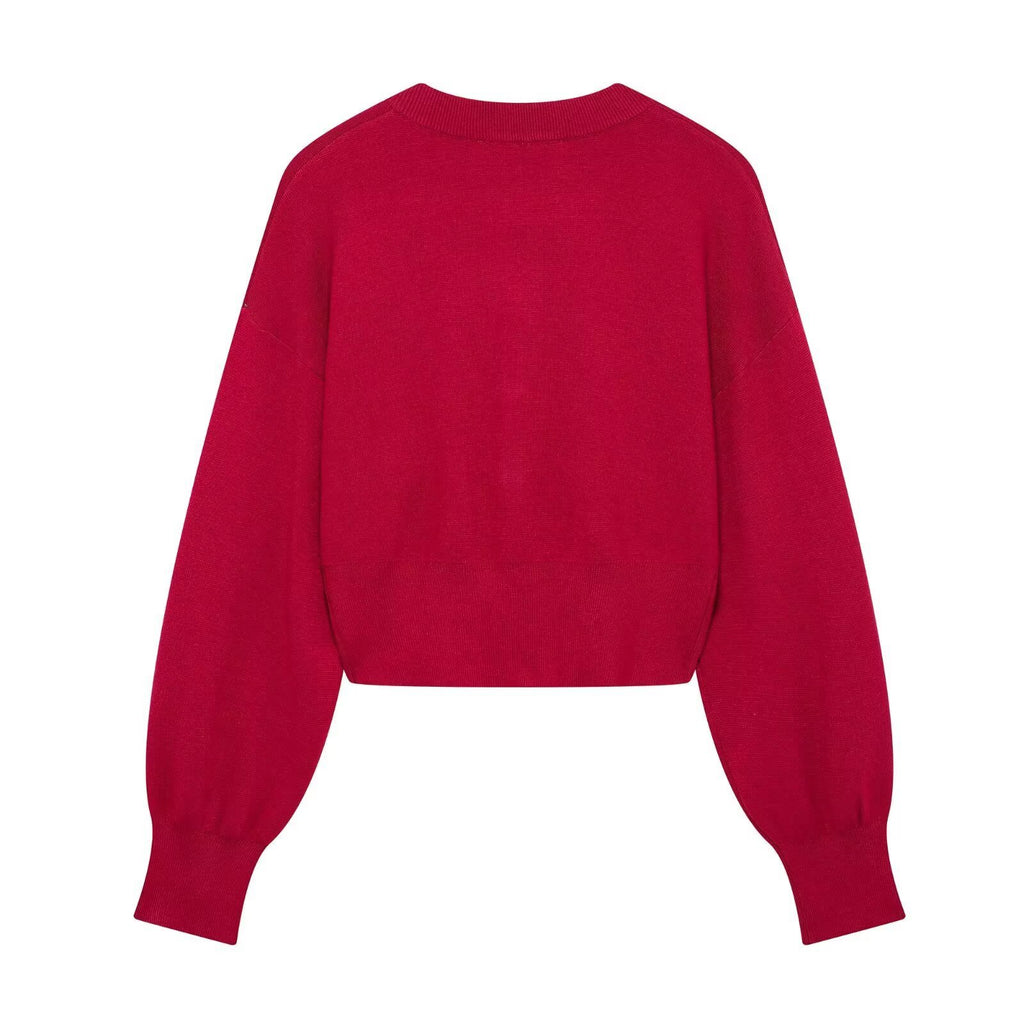 Spring button knit jacket