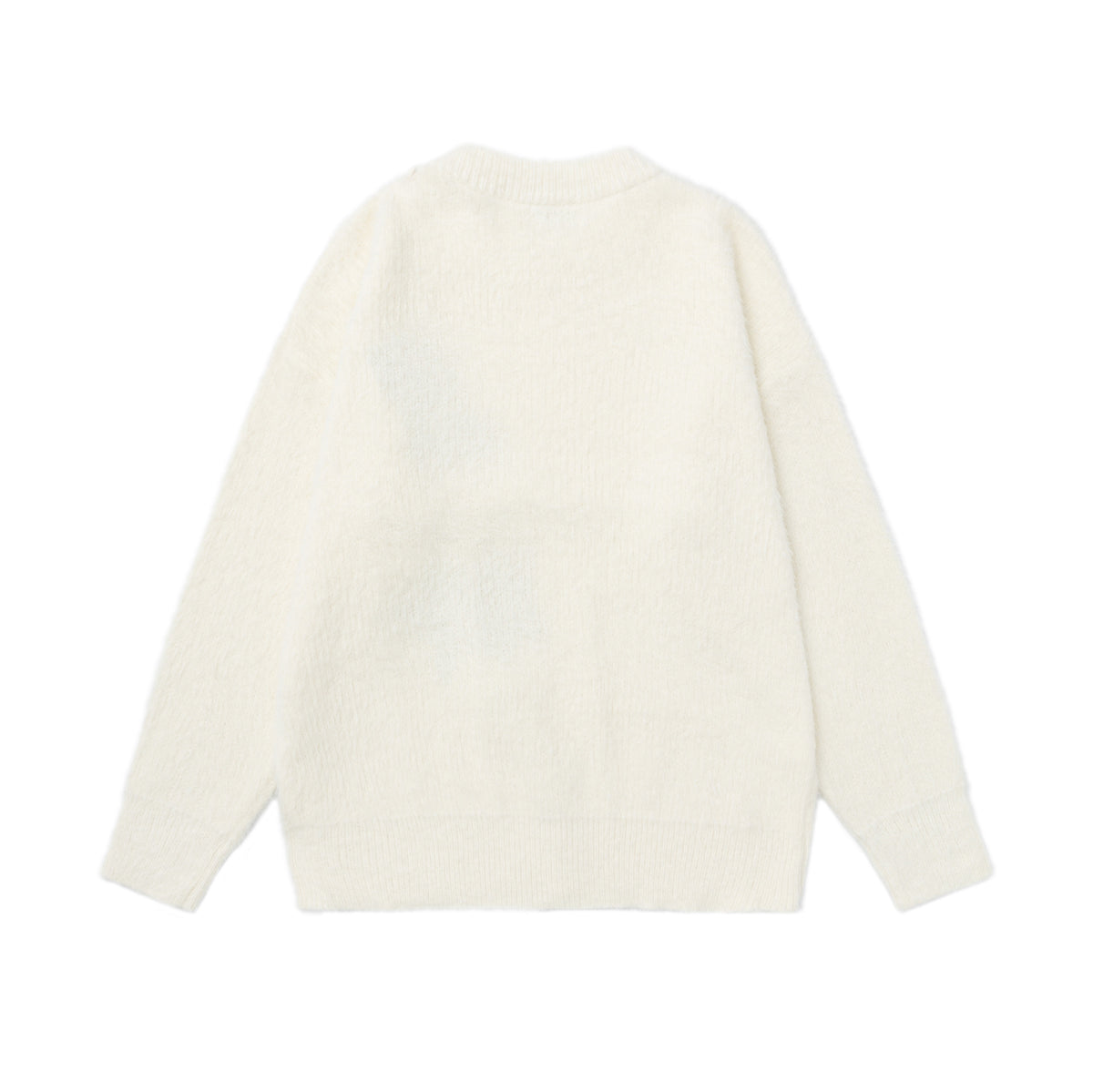 Cartoon teddy bear embroidered sweater