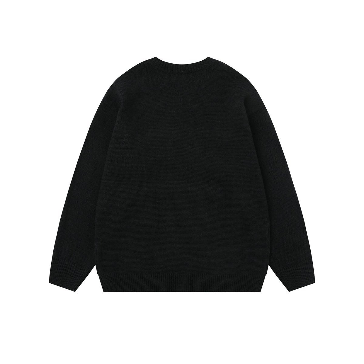 Color gradient letter sweater with contrasting colors