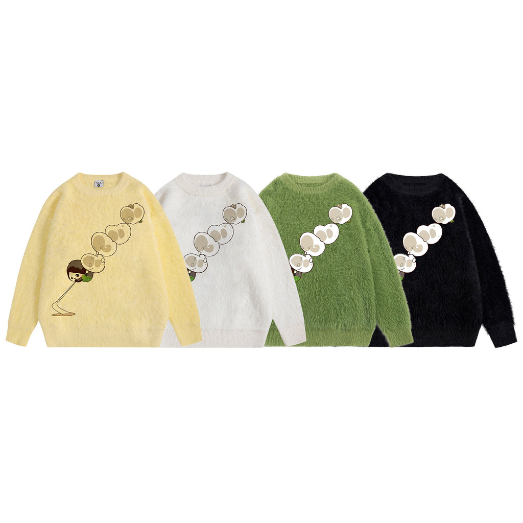 Cartoon printed sweater