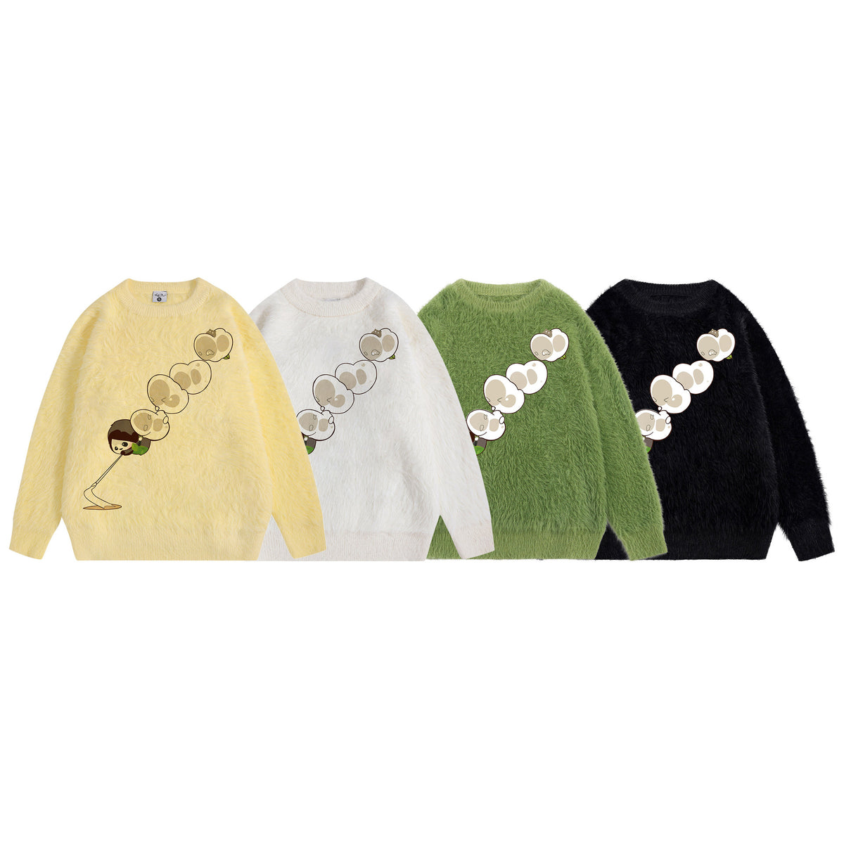 Cartoon printed sweater