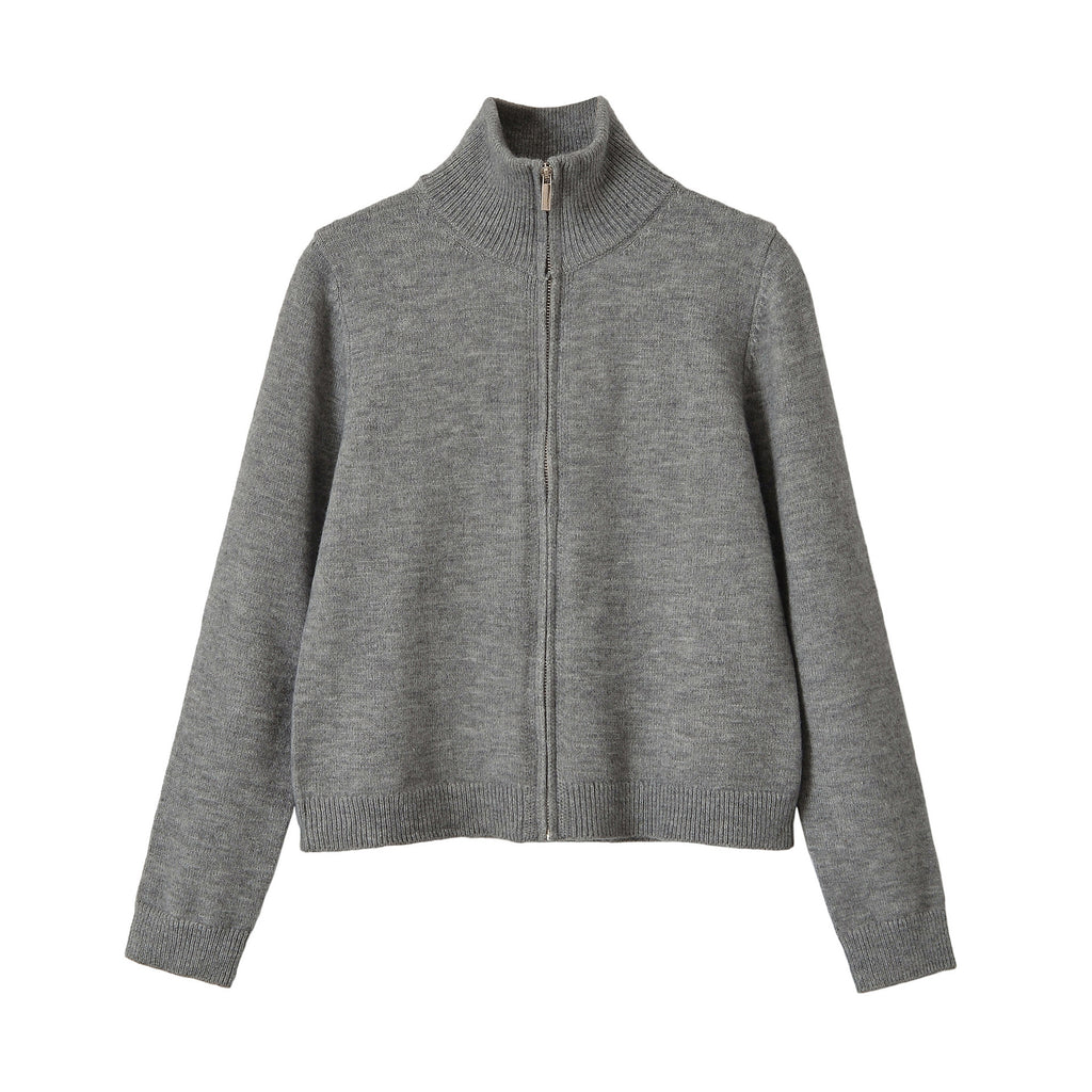 Zipper cardigan sweater