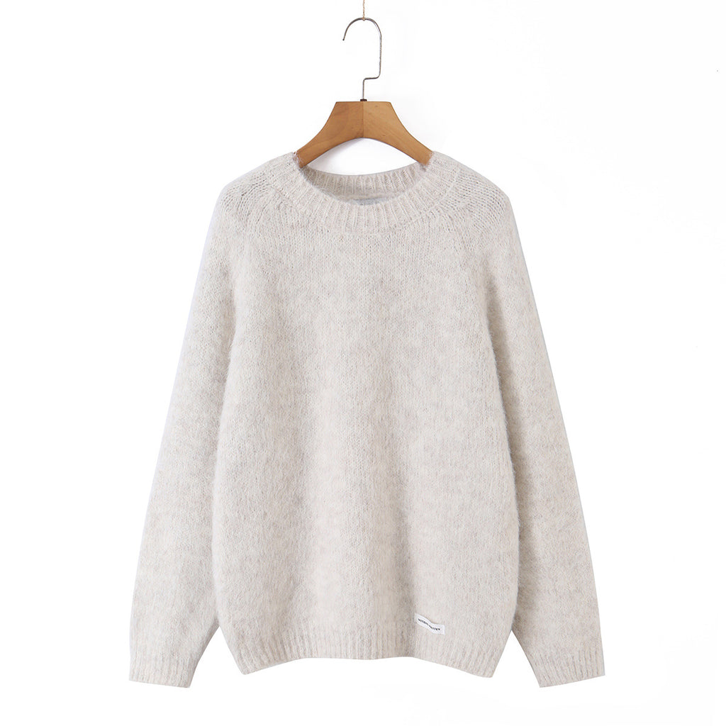 Women's  Loose Round Neck Pullover Sweater