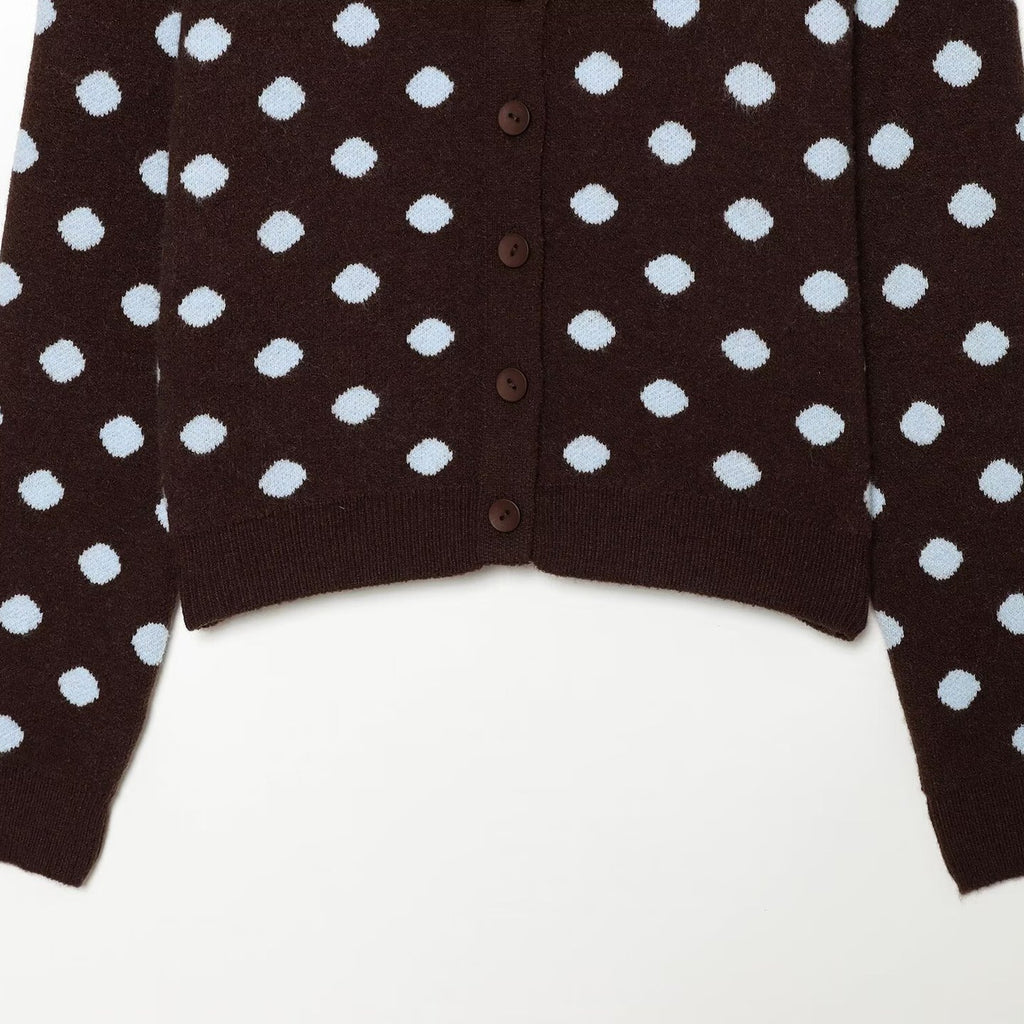 Polka dot round neck sweater