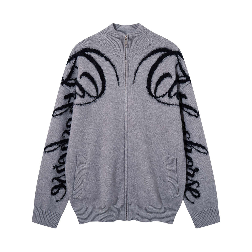 Hairy fringe letter jacket