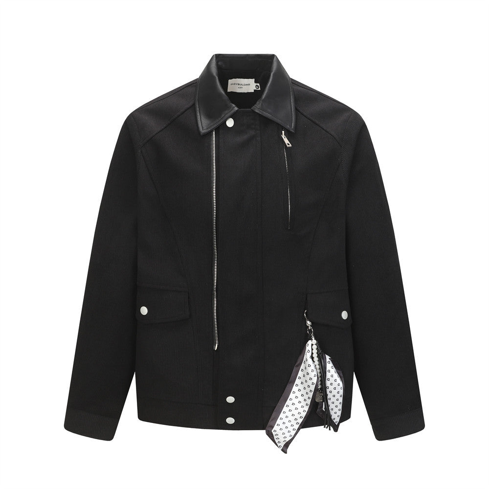 Splicing lapel pilot jacket