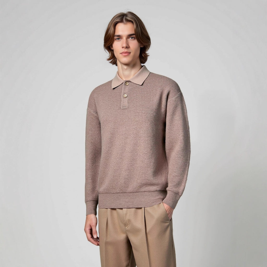Collar contrasting sweater