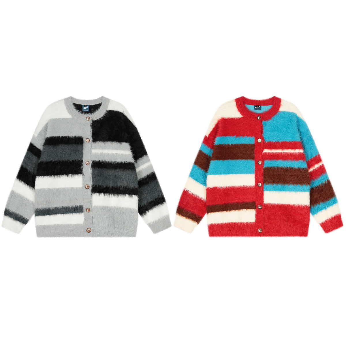 Colorful square cardigan jacket