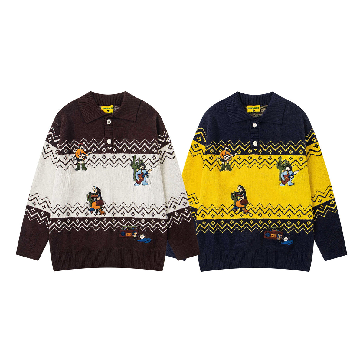 Heavy Industry Jacquard Design Sweater