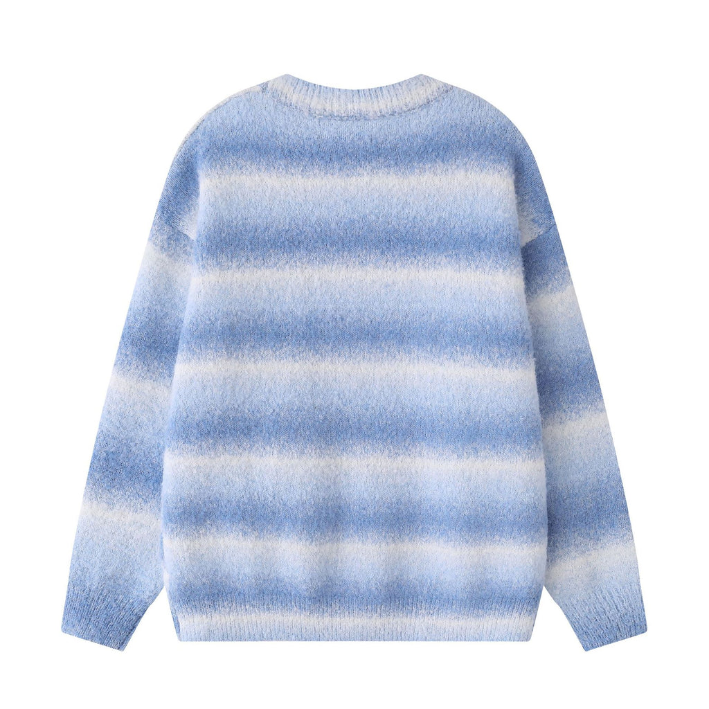 Tie dye gradient striped sweater