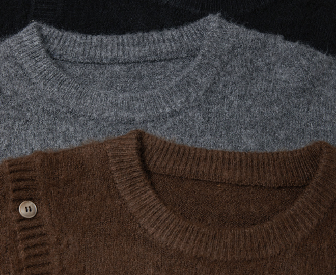 Round neck loose top sweater
