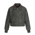 Retro structure niche PU leather jacket motorcycle jacket short jacket