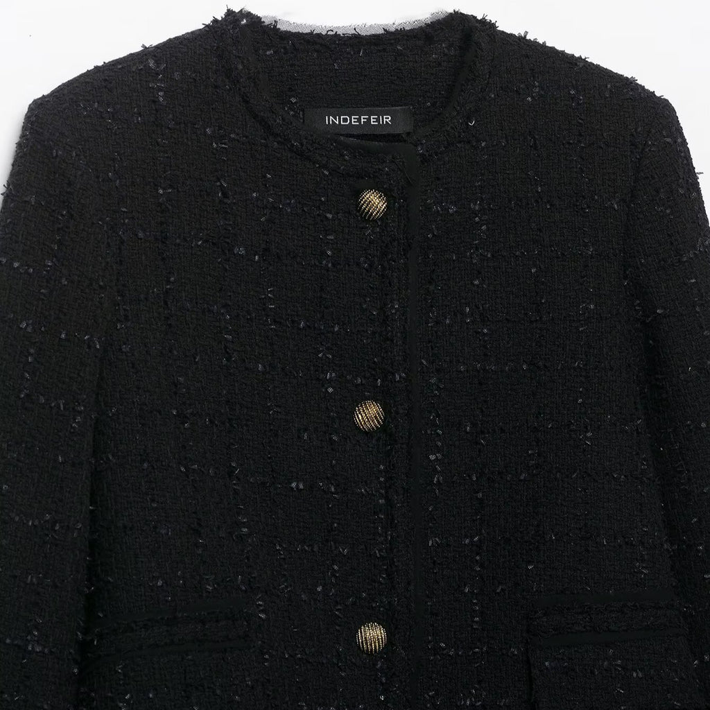 Solid color button jacket