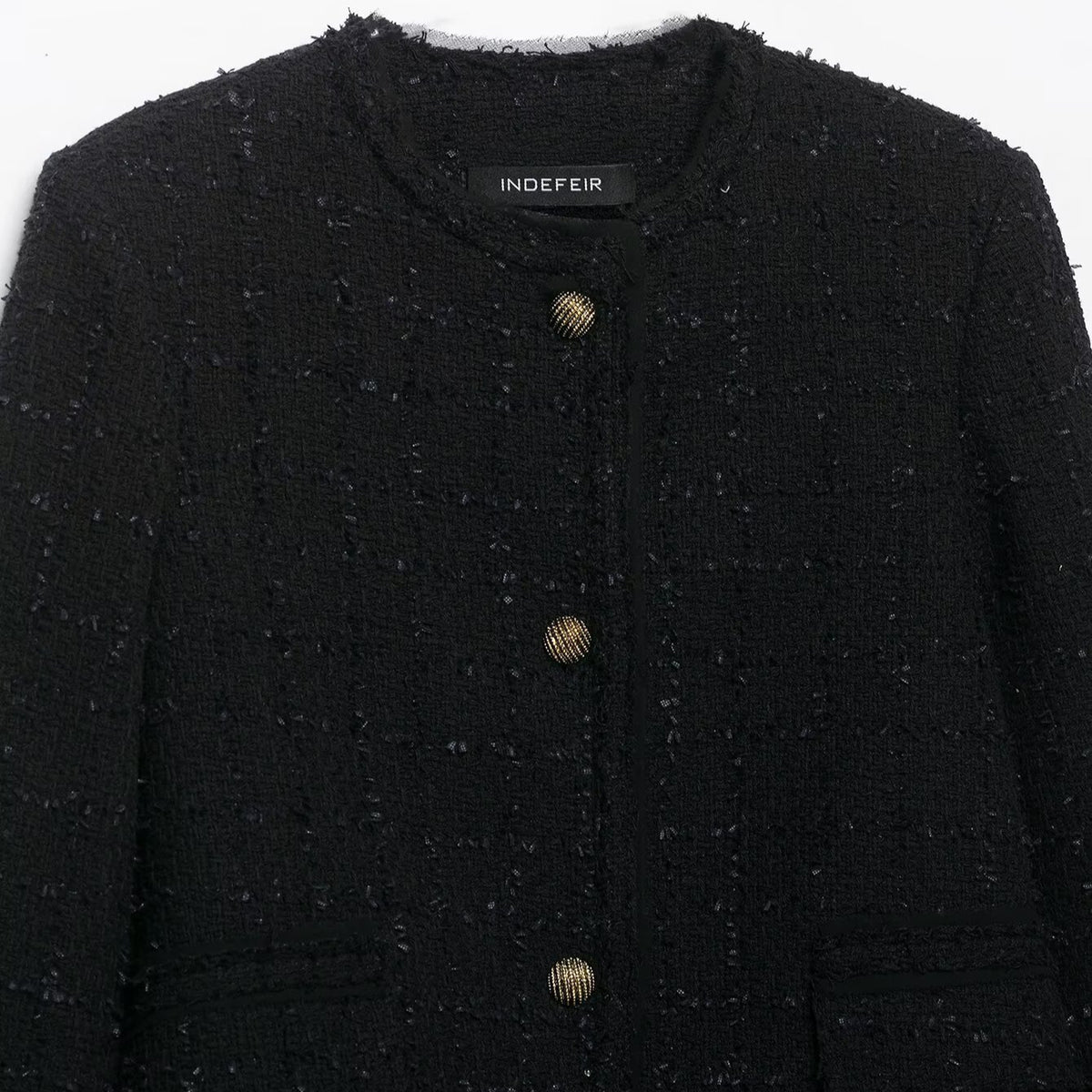 Solid color button jacket