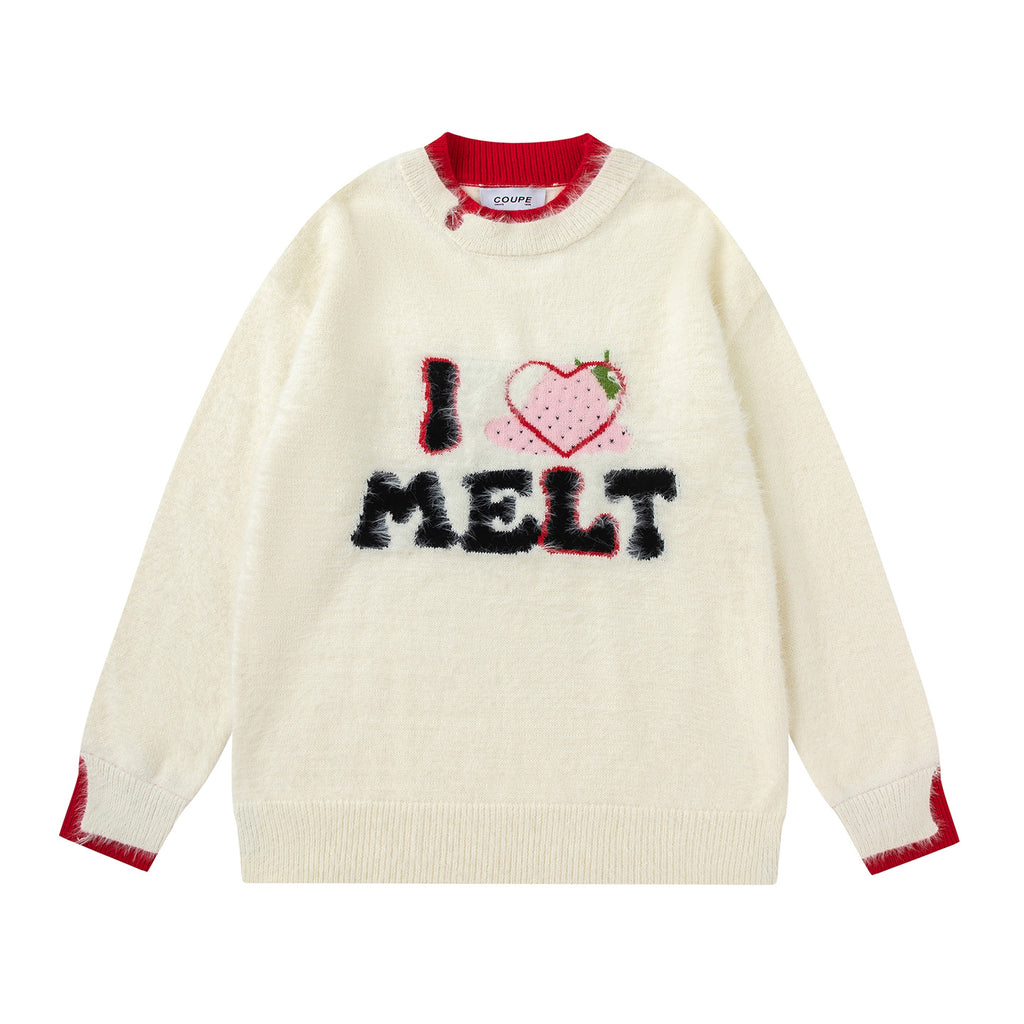 Gradient Strawberry Love Sweater