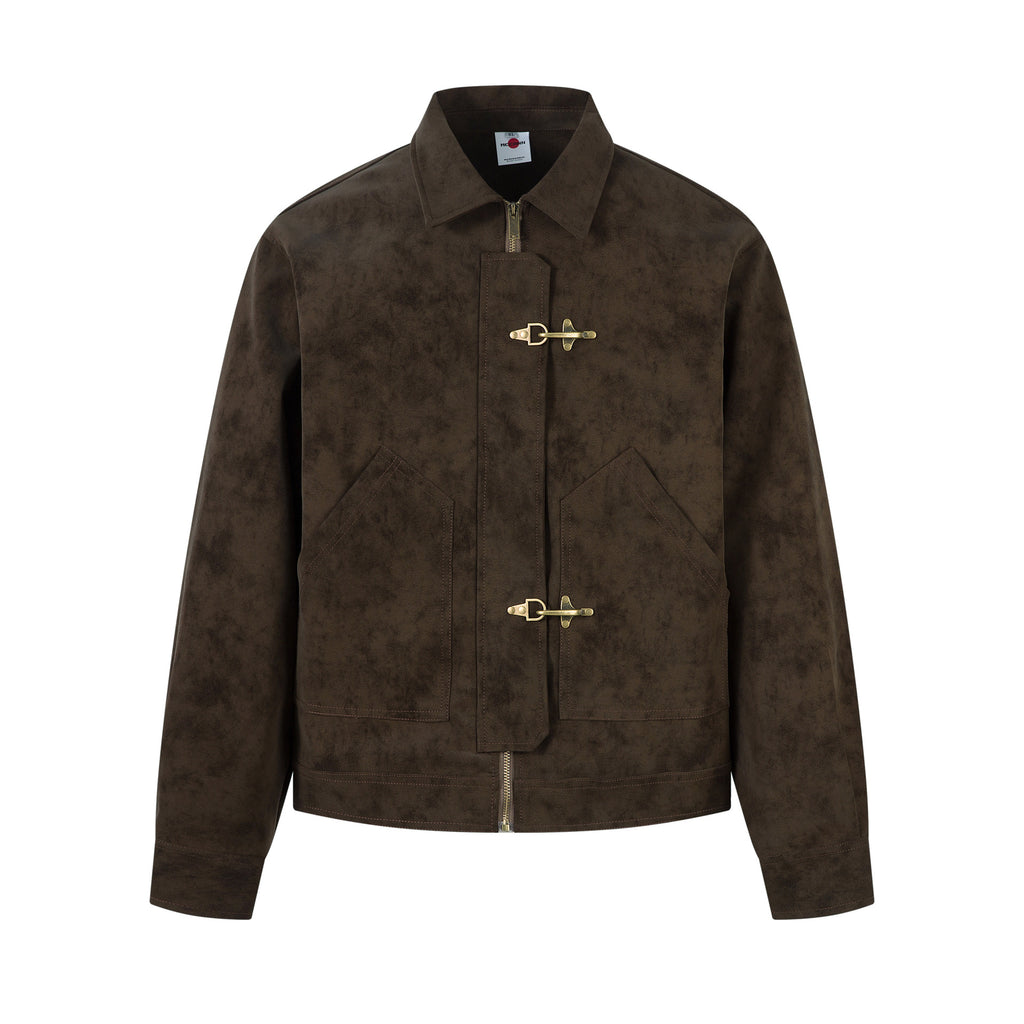Leather jacket Harrington jacket for men