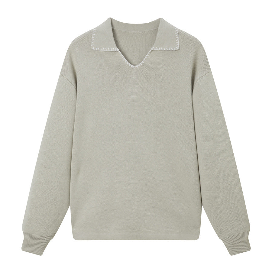 Men's collar sweater