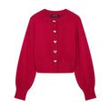 Spring button knit jacket