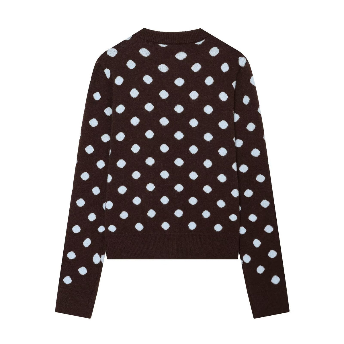 Polka dot round neck sweater