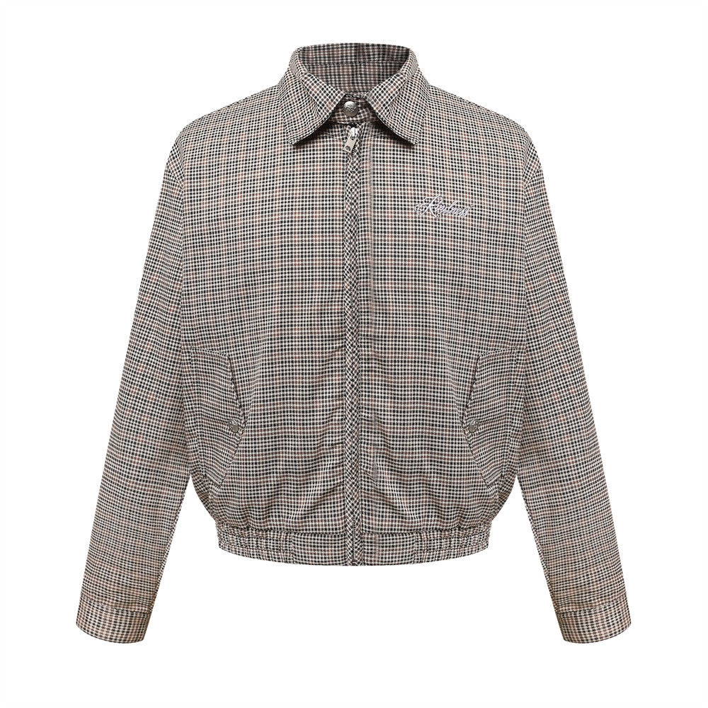 Loose plaid jacket