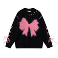 Heavy Industry Wear Rope Bow Sweater