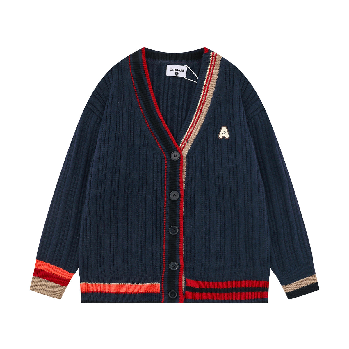 Minimally contrasting cardigan jacket