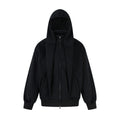 Hooded high necked jacket