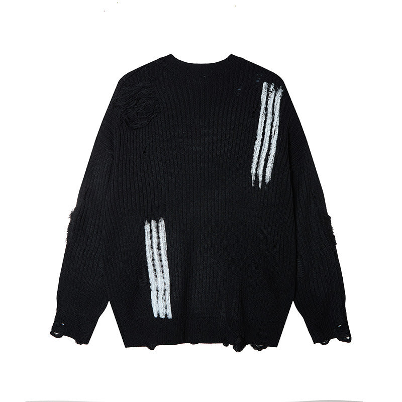 Irregular printed sweater