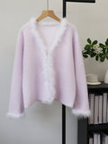 Long sleeved cardigan sweater for women