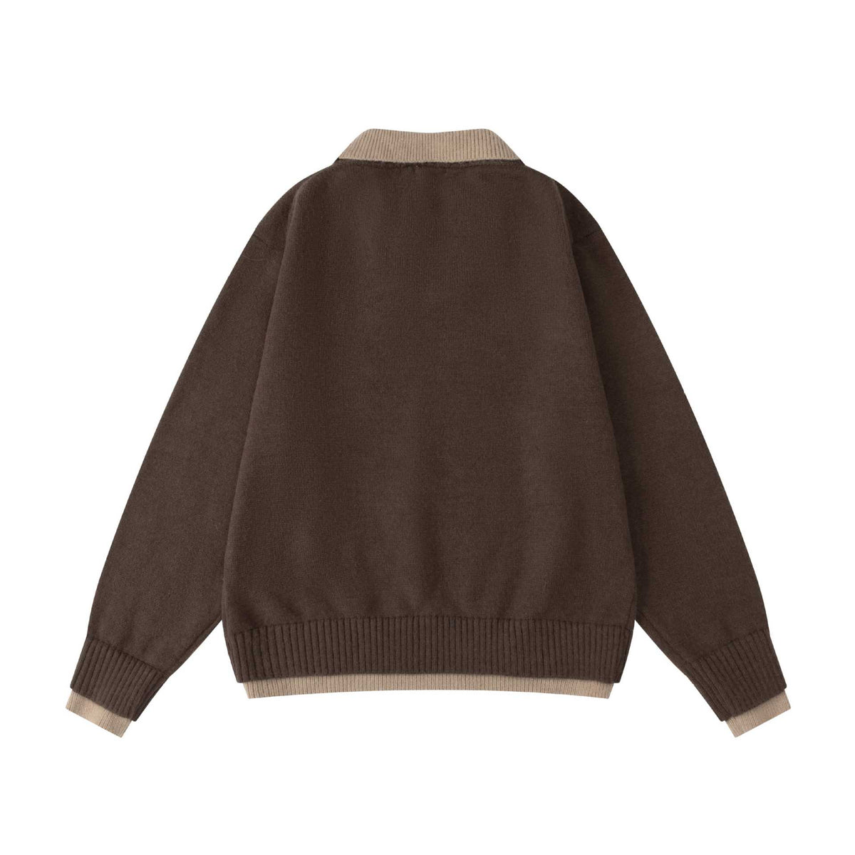 Two fake sweaters with collars