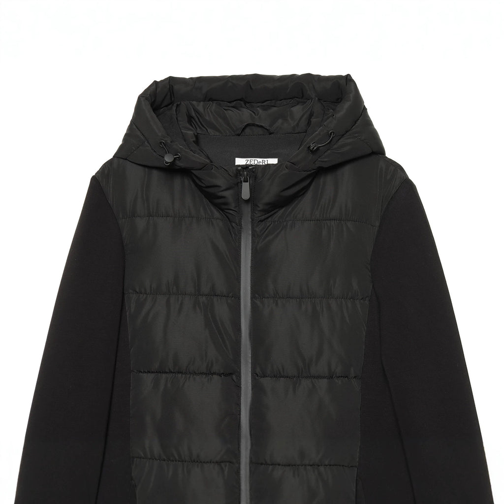 Hooded long sleeved jacket
