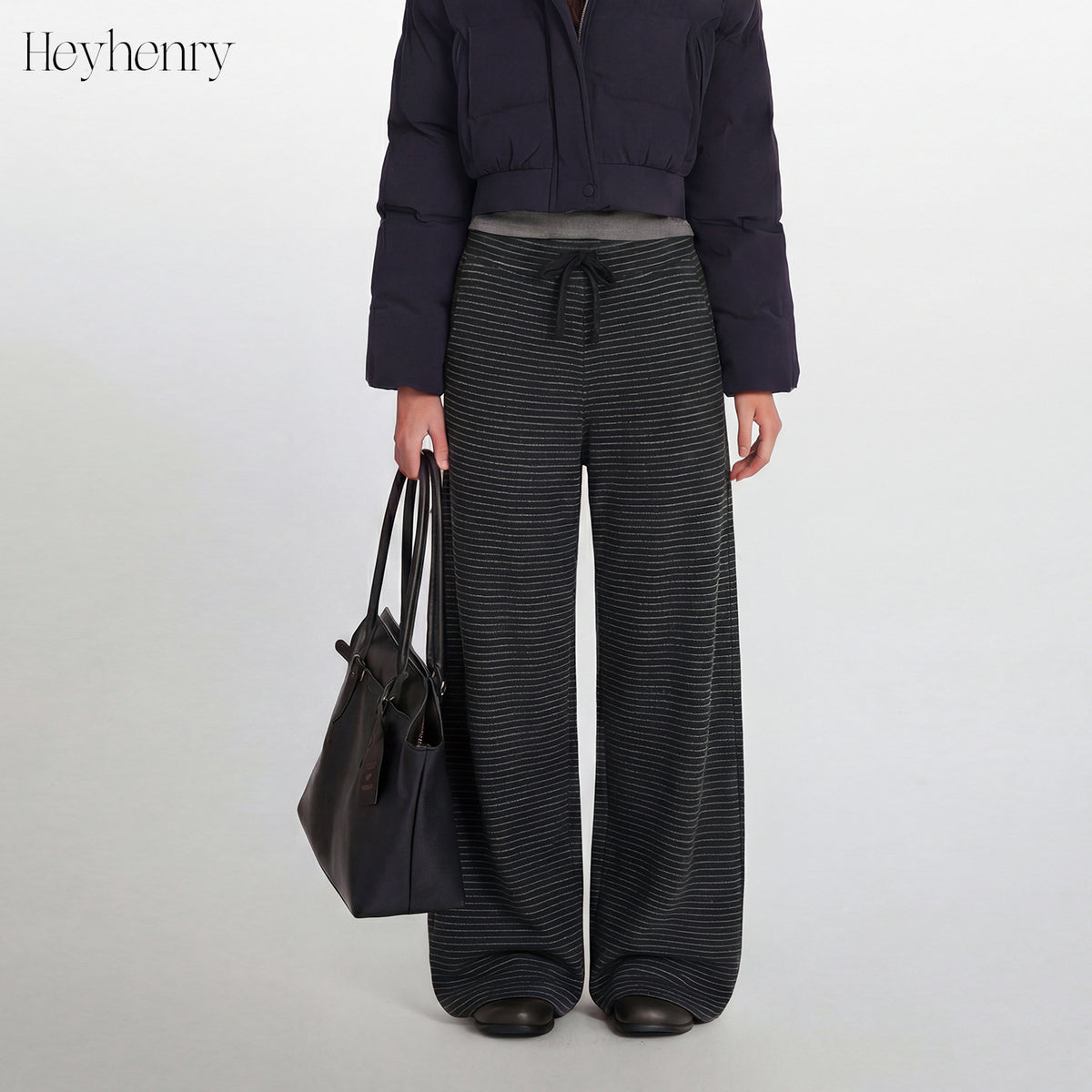 Loose Straight-Leg Casual Pants Women Winter Warm Fleece Lined Pants