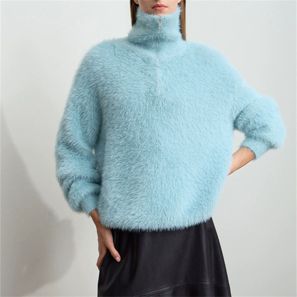 High neck sweater for women