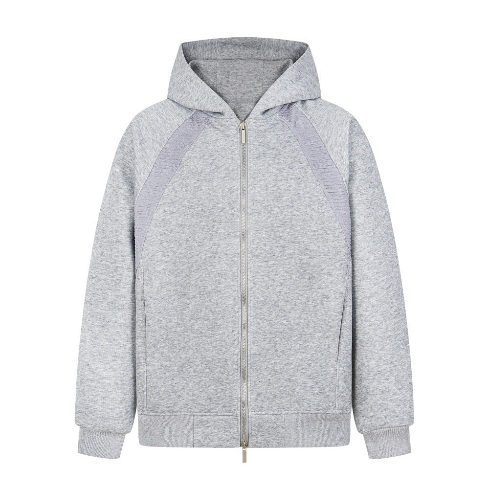 Double zipper cardigan jacket