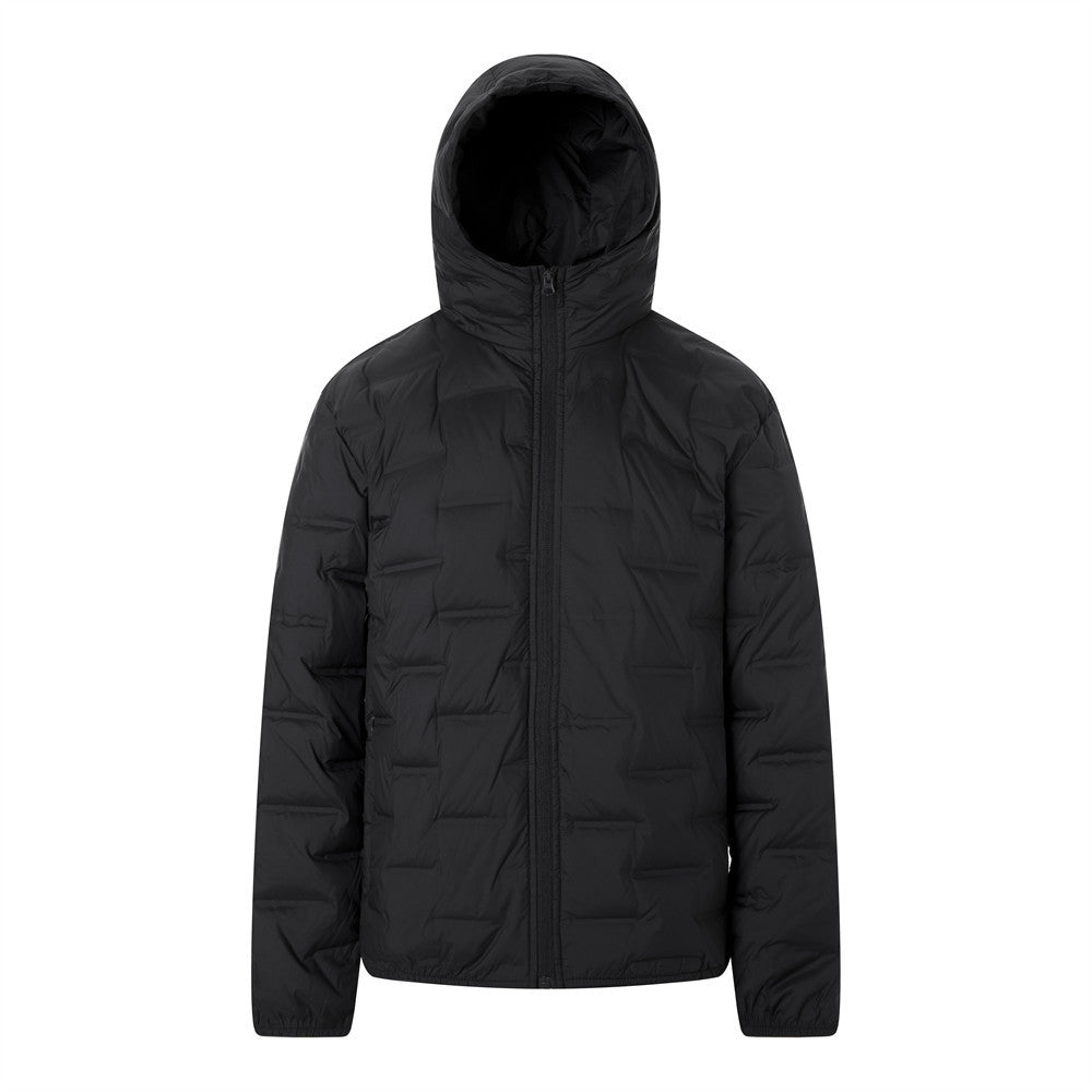 Hooded high necked jacket