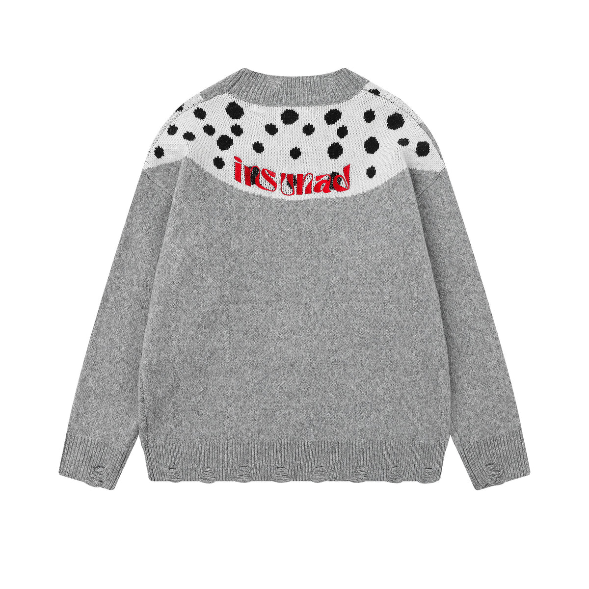 Embroidered puppy jacquard sweater