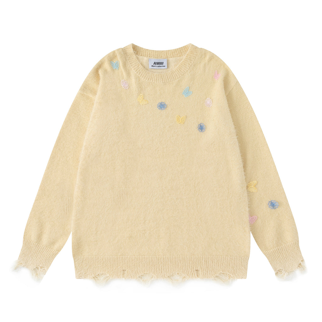 Butterfly Flower Decorative Sweater