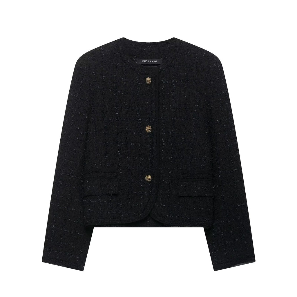 Solid color button jacket