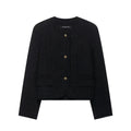 Solid color button jacket