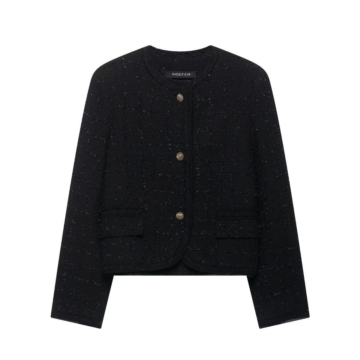 Solid color button jacket